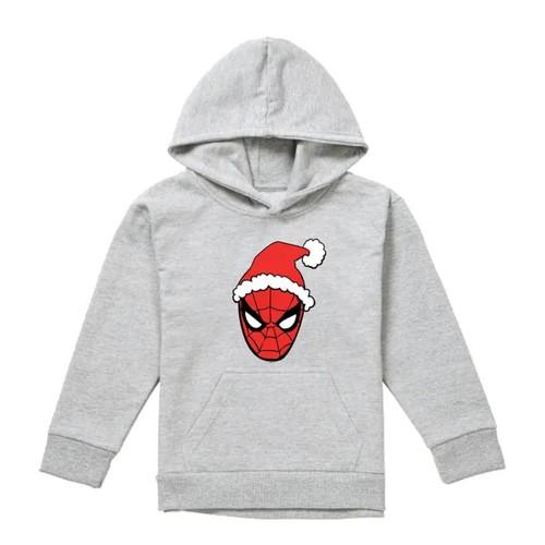 Spider-Man Childrens/Kids Santa Hat Heather Hoodie