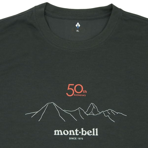 Montbell 50-летие wic.t summits 1114003 футболка мужская женская темно-серый s