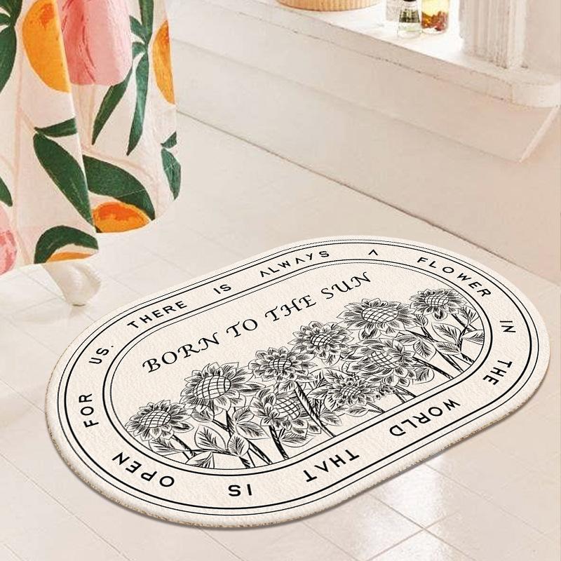 Коврик для ванной, нескользящий коврик в стиле INS, впитывающие ковры, входные коврики, коврики для балкона, крыльца, коврик для гостиной, ванной комнаты