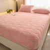 Keep Warm Sheet Bedcover Soft Plush Warm Fitted Sheet with Elastic Band Winter Velvet Mattress Cover Thicken Warmth Bed Cover Bedsheet Bed Linen