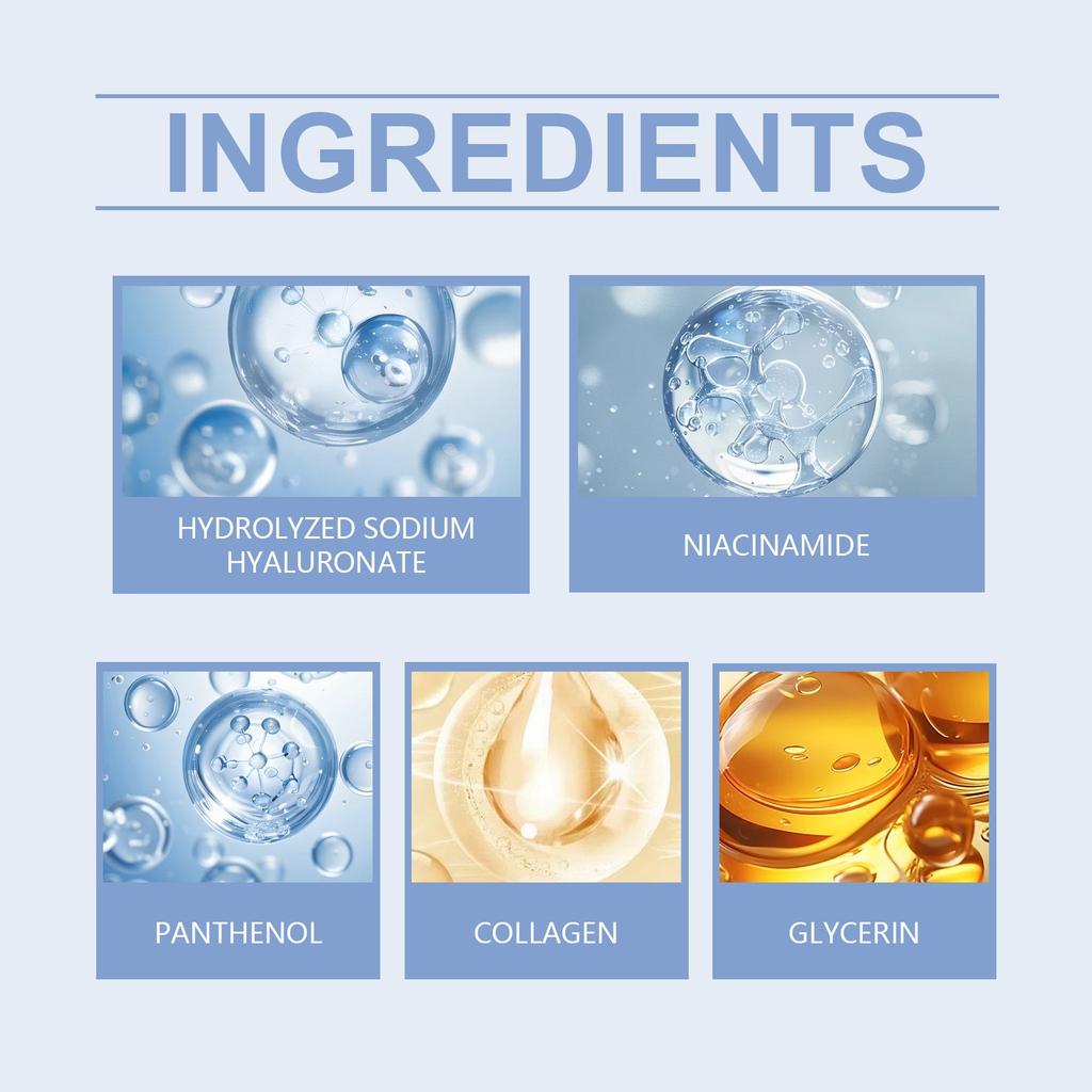 Deep Collagen Wrinkle Lifting MaskCollagen Mask Bio Collagen Face Mask Collagen Films Deep Hydrating Firming Overnight Hydrogel Mask 4pcs/Box 1ml