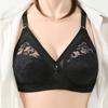 Middle Aged and Elderly Women's Underwear In Large Size Four Seasons Full Cup No Steel Rim Bra Gather and Collect Secondary Breast Bra
