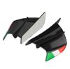 Black Carbon Fiber Style Motorcycle Pages Winglet Wing Spoiler Air Deflector 2x
