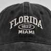 Унисекс Винтажная бейсболка FLORIDA Вышивка букв Уличная Повседневная Солнцезащитная шляпа для путешествий Мужская Женская Хип-хоп шляпа Шляпа с мягким верхом