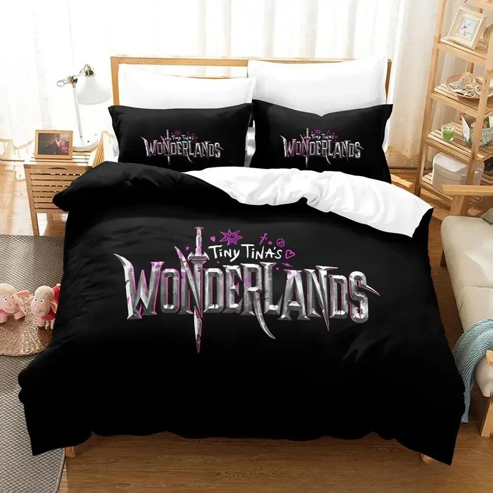3D Печать Игровой Набор Постельного Белья Tiny Tina's Wonderlands Односпальный Полуторный Полный Евро Маленький Королевский Размер Набор Постельного Белья Для Взрослых Детей Спальни Пододеяльник Комплекты