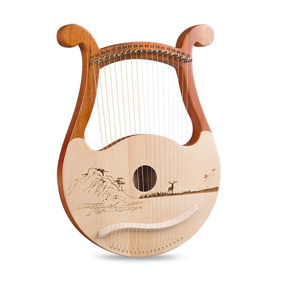 21 Strings Lyre Harp 19 16 strings Mahogany Spruce Wood Portable Harp Piano Musical Instrument With Spare Strings
