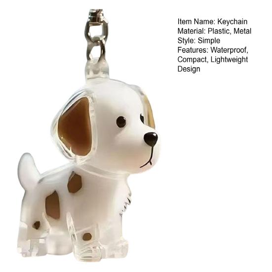 Pet Hair Collector Keychain Transparent Souvenir Capsule Waterproof Design Dog Hair Memorial Keychain