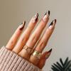 24pcs/Box Women Fashion Full Cover Artificial Wearable Almond False Nails Fake Nails Nail Tips