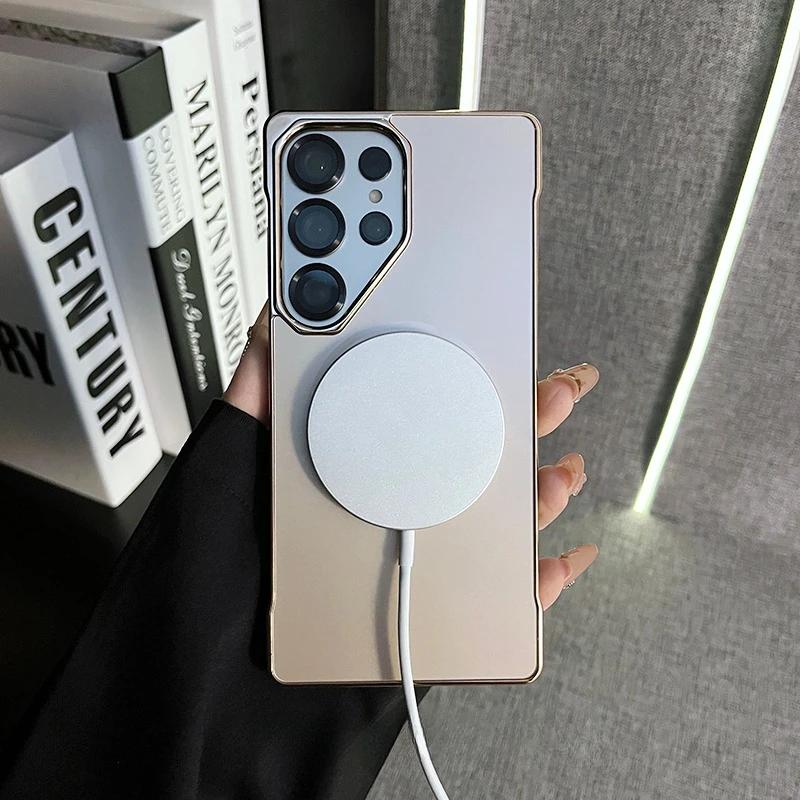 For Samsung S25Ultra for Magsafe Case Business AG Slim Matte Framless Heat Dissipation Cover for Galaxy S23 S22 S24 Ultra Fundas