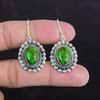 Медные Зеленые Бирюзовые Серьги 925 Стерлинговое Серебро Серьги Драгоценный камень Серьги Изящные Украшения Винтажные Серьги Подарки для Жены Серьги Ручной Работы