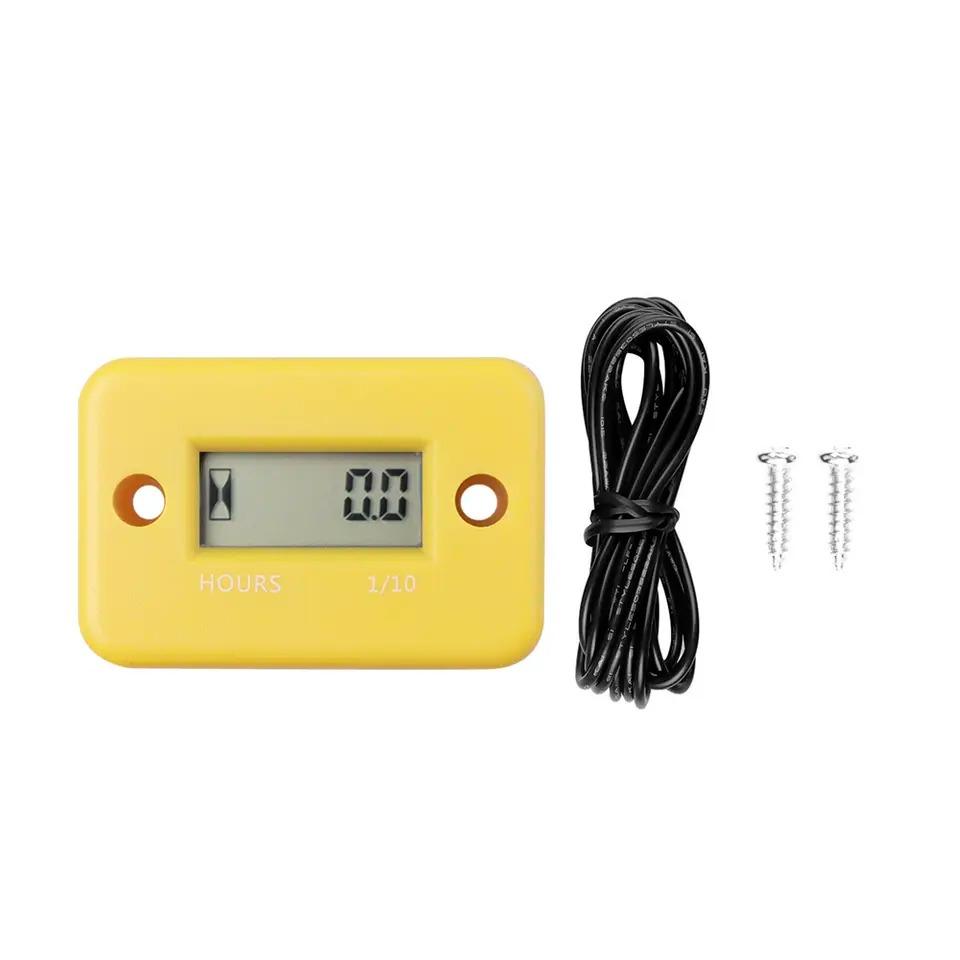 Kebidumei Waterpoof Engine Digital Hour Meter LCD Display Gas Engine for Motorcycle Bike Lawn Mower Chainsaw ATV Snowmobile