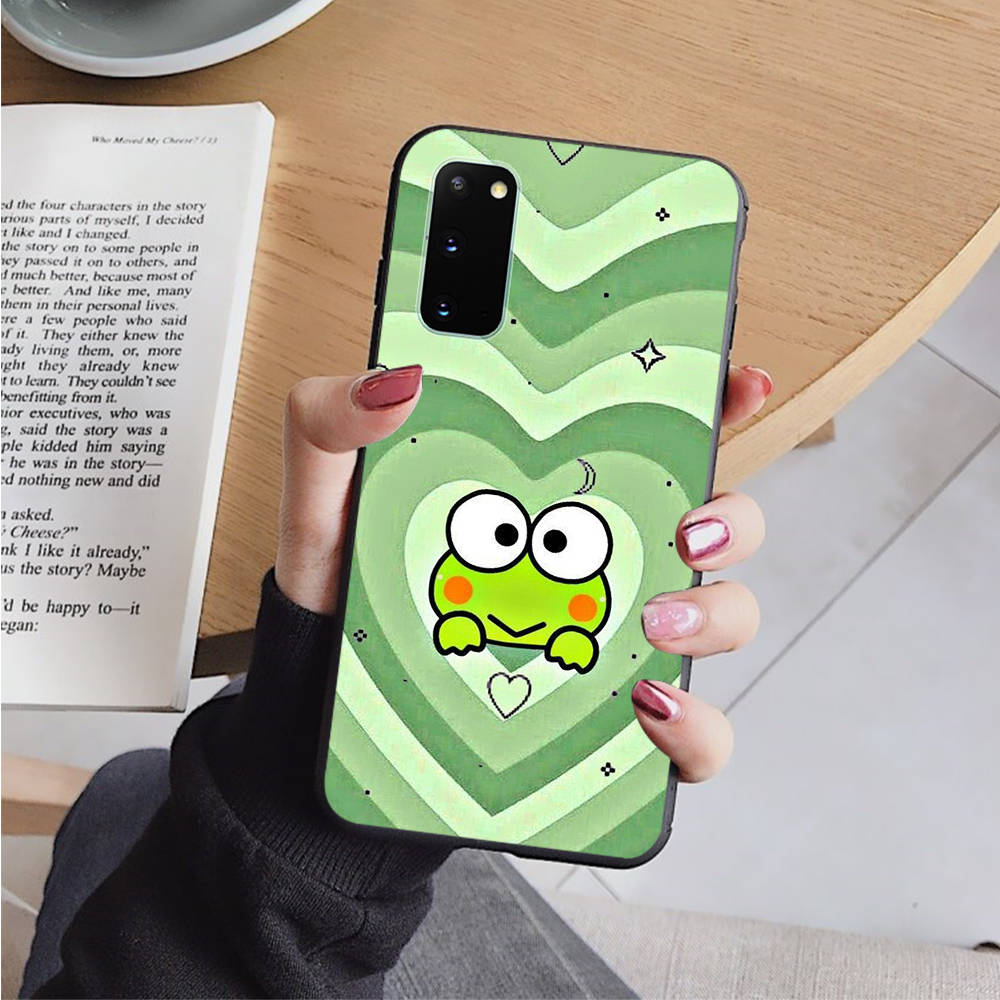 Чехол AH34 Keroppi Black для iPhone 16 15 Plus 14 13 12 11 Pro 8 7 6S SE 5S X XR XS Max Realme C30 C33 C31 9I Huawei Y8P Y9 Sofe Cover