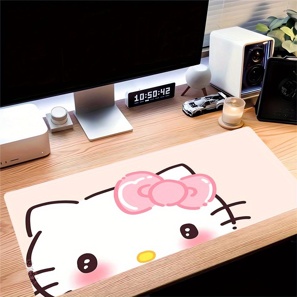 Kitty, Bow Themed XXL Mouse Pad - Non-slip Rubber Desk Mat for Gaming and Office Use, Multi-Function Keyboard and Mouse Pad, Ideal Gift for