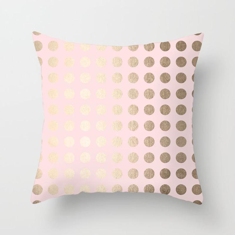 Popular Pink Marble Geometric Series Pillowcases, Home Fabric Sofa Cushion Covers