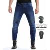 VOLERO Mens Straight Fit Motorcycle Riding Jeans Motorbike Protective Denim Pants
