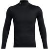 Coldgear Solid Slim Fit Stand Collar Versatile Long Sleeve T-Shirt Men Tops Black 1386942-001