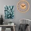 Retro Wall Clock Hollow Pattern Non Ticking Round for Farmhouse