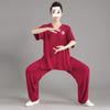 Spring Style Tai Chi Suit Set for Men and Women - Middle-Aged & Elderly Performance and Practice Wear