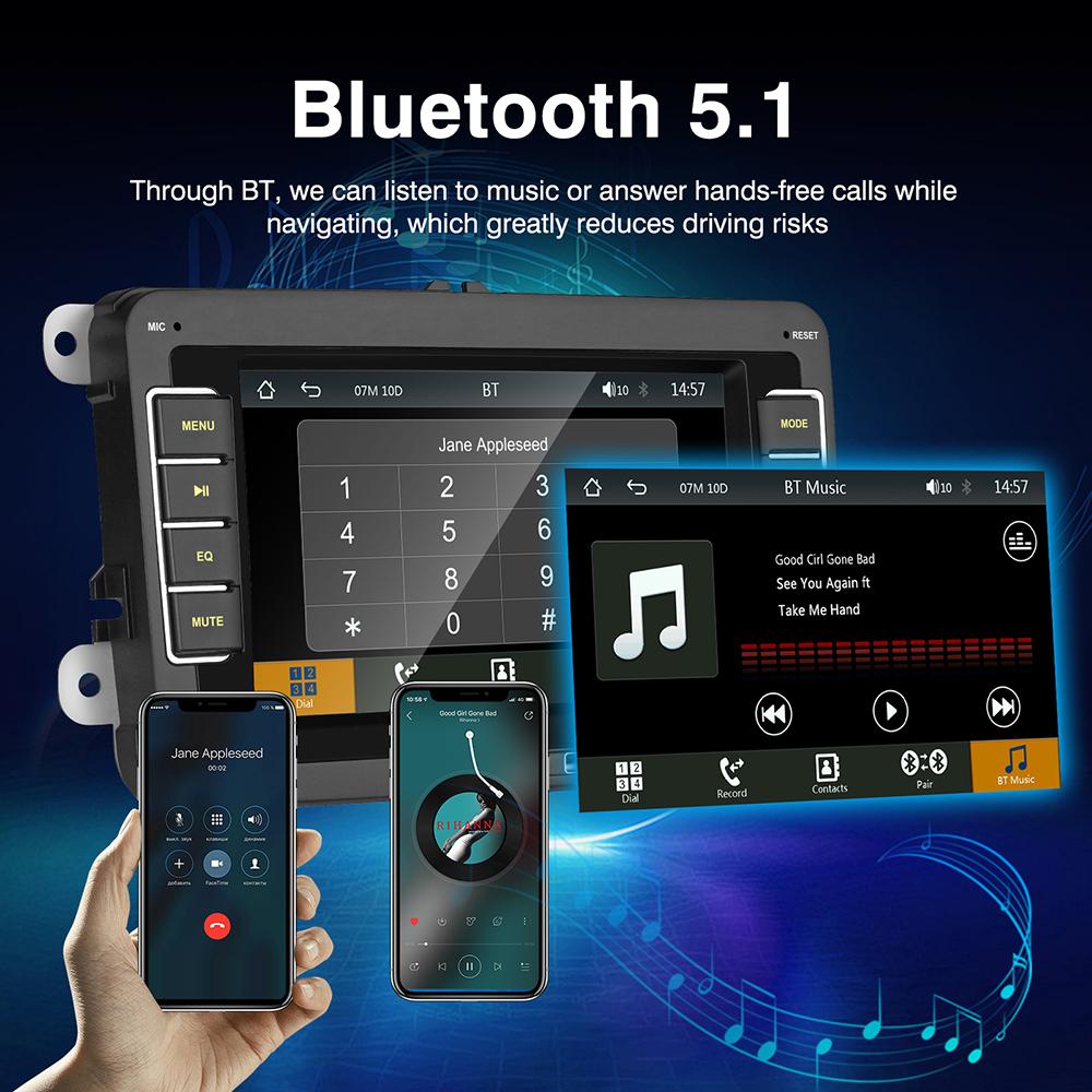 Автомагнитола с Carplay, GPS для VW Volkswagen VW Golf GTI GTR Caddy New Beetle Sharan Amarok, WiFi автомобильный плеер