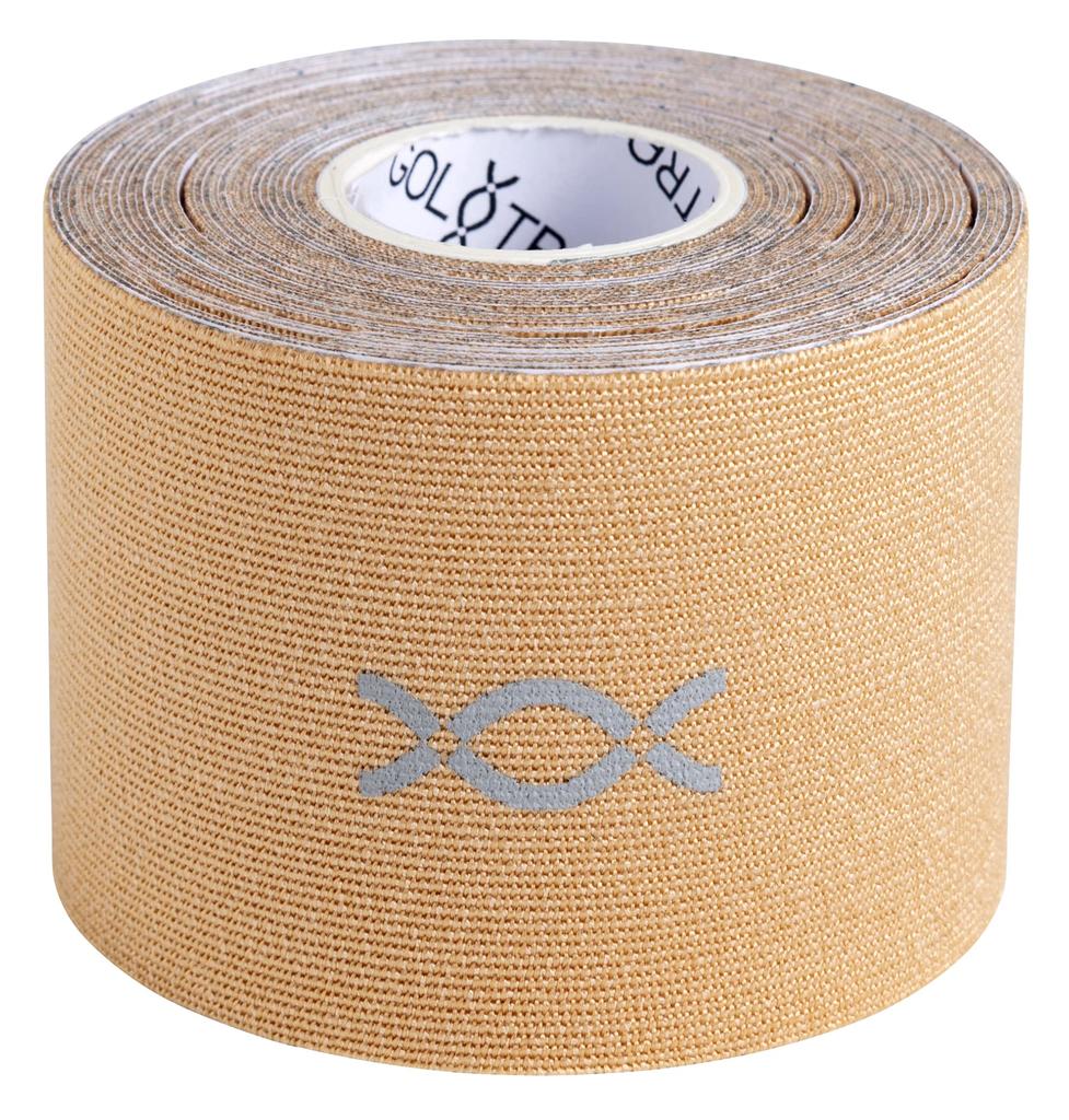 Кинезиологическая лента Asahi Golf Gorutore 2022 5 м, предварительно нарезанный рулон, бежевый GT-2312 (БЫТЬ)