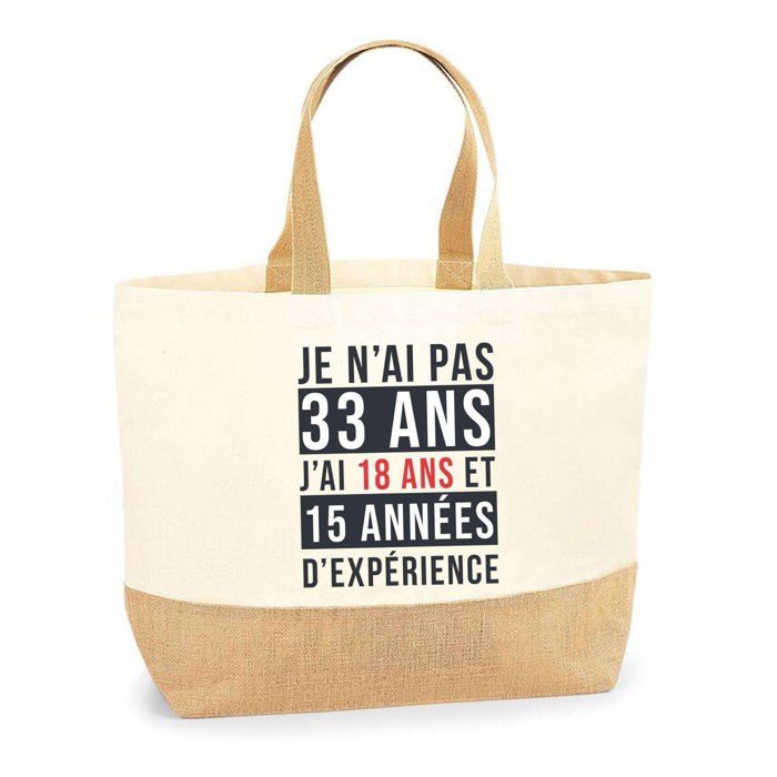 Cabas de plage - PLANETEE - 33 ans Expérience - Jute naturel - Multicolore - Fabriqué en France