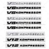 Автостайлинг V6 V8 V12 Kompressor 3D ABS Хромированная эмблема Значок автомобиля Наклейка Декаль Автоаксессуар для Mercedes Benz S500 S680 GT GT50
