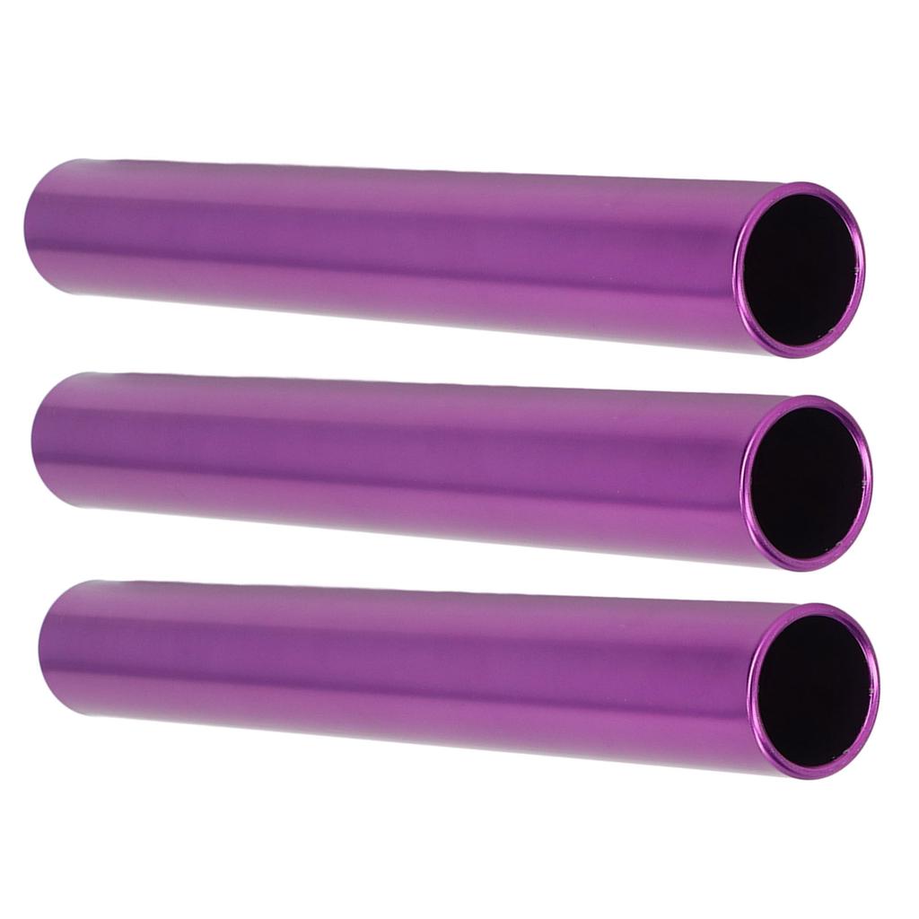 3PCS Competition Relay Baton Bright Color Hollow Carved Aluminum Alloy Relay Baton Track for