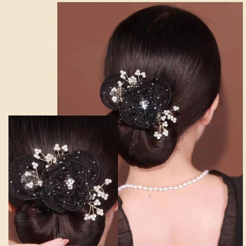 Flexible Hair Bun Maker Cloth Lazy Hair Curler Exquisite Flower Hair Clip  Hair Accessories