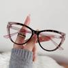 Fashion Retro Pochromic Glasses Vintage Cat Eye Frame Chameleon Eyewear Women Men Color Change Eyeglasses UV400 Sun Glasses