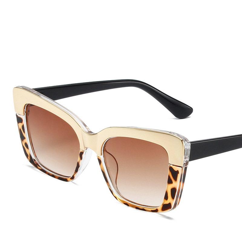 Non-polarized Sunglasses for Women Fashion Retro Cat-eye High-definition Fashionable Anti-blue Light Large Frame Casual Eyewear