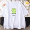 Kawaii Cartoon Frog Print Tshirt Women Summer Short Sleeves Loose Anime T Shirt Female Harajuku O Neck Streetwear Anime Tees Shirt