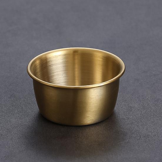 Yousheng Маленькая соусница из нержавеющей стали Рамекин Соусница для макания Мини-креманка для пудинга Чашка для приправ для кухни Ресторана Кемпинга Вечеринки Барбекю Морепродуктов