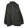 90s Logo Embroidery Zip Jacket M Black Old Mesh-lined Coach Jacket Men's Used