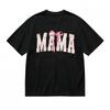 Women's Fashion Soft Comfy Classic T-Shirt Distressed Mama Bow Cotton Tee