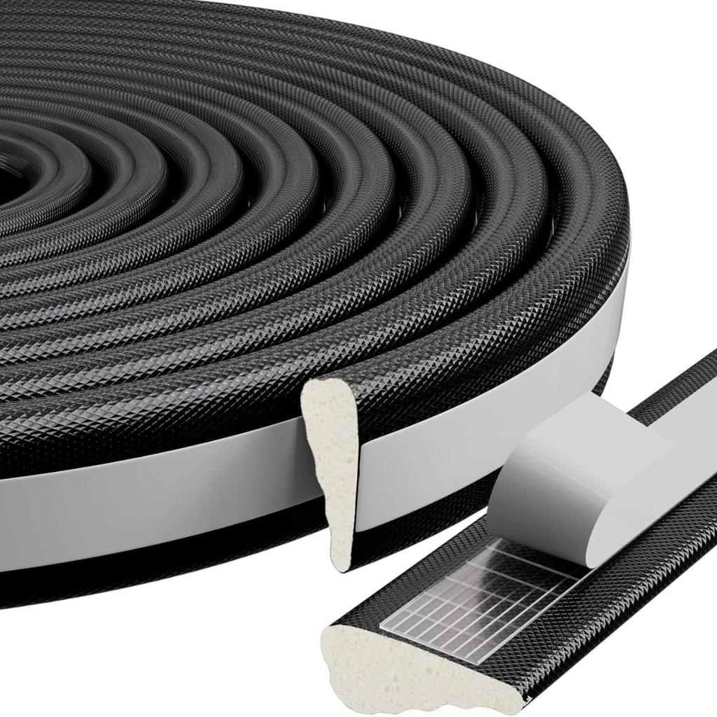 Acoustic Foam Window Sealing Strip Self Adhesive Soundproof Windproof Weather Stripping for Door Gap Door Seal Acoustic Panel