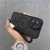 Для Magsafe Полупрозрачный Контрастный Чехол-Ремешок Для iPhone 17 Pro 16 15 Pro Max 14 11 Ремешок на Запястье Матовый Прозрачный Чехол