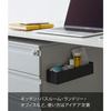 Yamazaki Tower Magnetic Storage Rack, Black, Approx. W24.5 X D7.2 X H5.3cm, Small Item Storage with Hooks, 4847