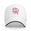 Pink Breast Cancer Awareness Ribbon Sandwich Caps Adult HipHop  Hats Fishing Hat Adjustable Polyester Baseball Caps Summer