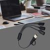 USB + кабель-адаптер Type C «папа» на 2/3 Type C «мама», разветвитель USB OTG, многофункциональный концентратор для зарядки и передачи данных.