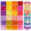 24-Color Barrel Beads Set: 2400 Pcs for DIY Jewelry, Children's Handmade Crafts, and Colorful Letter Bead Stringing