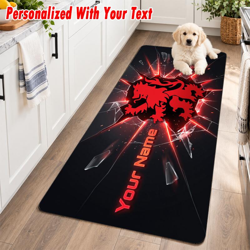 Middlesbrough FC Custom Name Flannel Rug Kitchen Mat Non Slip Floor Carpet Personalized Home Decor