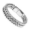 Titanium Steel Magnetic Bracelet Double Row Magnets Bracelet Silver Fashion Jewelry Gift for Men 19cm 7.48in