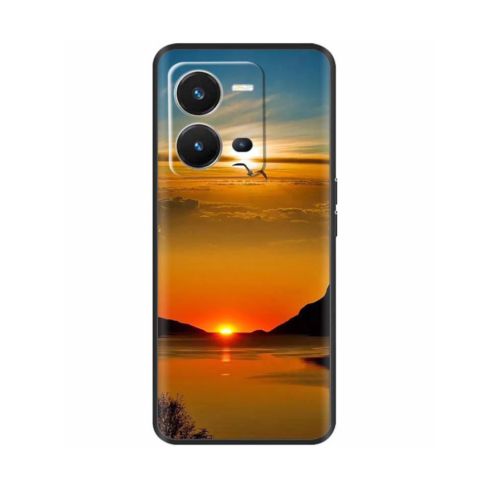Cute Silicon Phone Case For Vivo X80 Lite 5G Case 2022 Black Silicone Soft TPU Back Cover for vivo X80 Lite X80Lite Bumper Capas