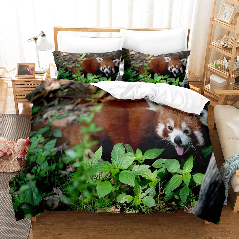 3D The Lesser Panda Bedding Sets Duvet Cover Set With Pillowcase Twin Full Queen King Bedclothes Bed Linen