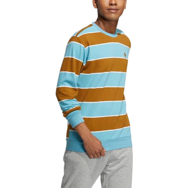 Adidas Neo Round Neck Striped Logo Print Long Sleeve Sportswear Unisex Sportswear Layered-Sandstorm IA4960