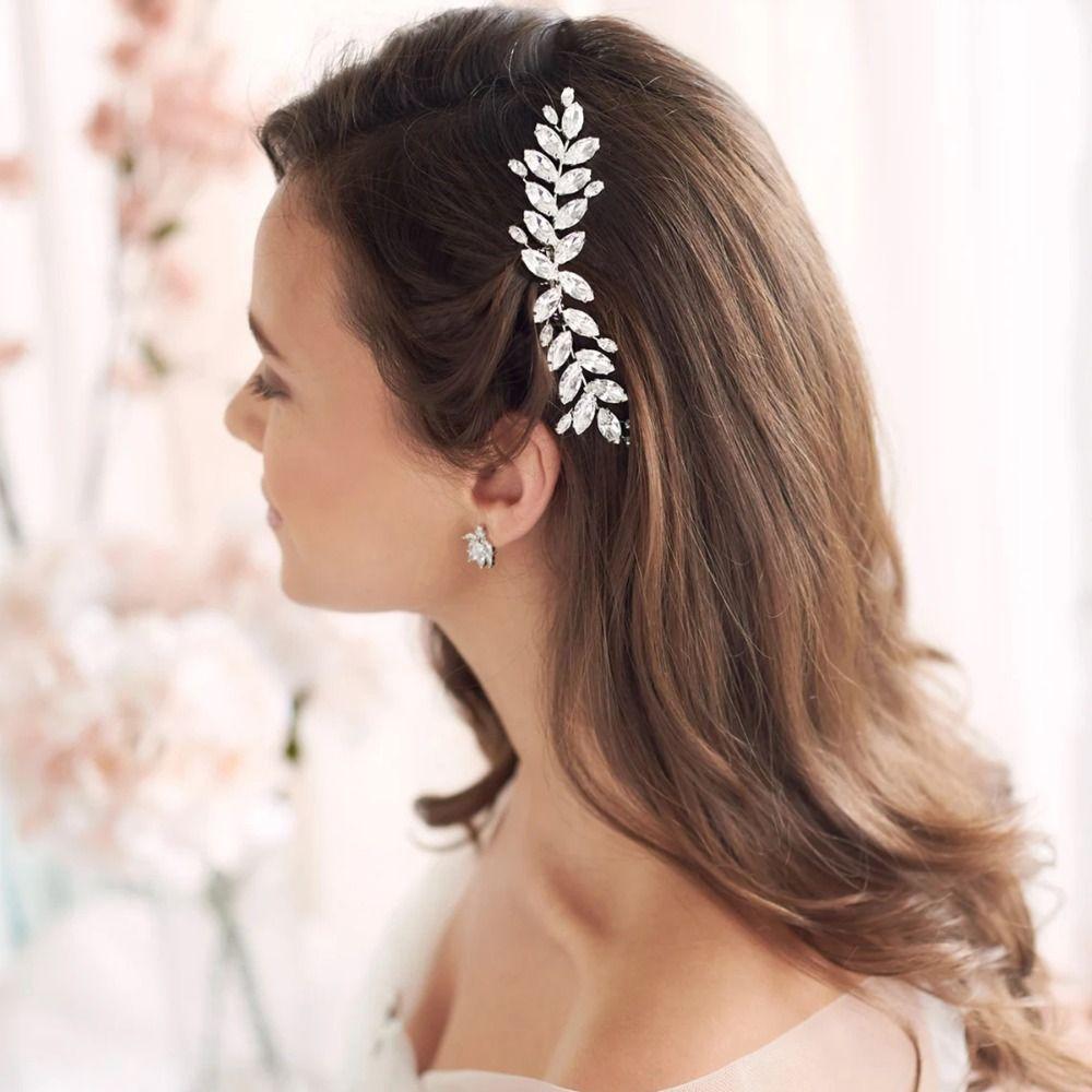 Ornaments Hair Jewelry Crystal Hair Combs Bridal Clips Flower Leaf Headbands Rhinestone Hair Comb