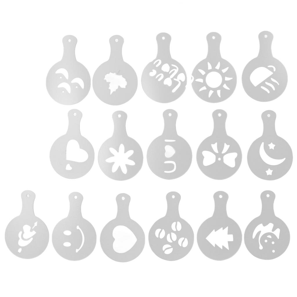 16 шт. Кофейные трафареты Многоцелевые трафареты для украшения торта для DIY Кофе Торт Фондант Шоколад