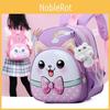 Little Rabbit Car Cartoon Backpack With Plush Pendant Oxford Cloth Bag School