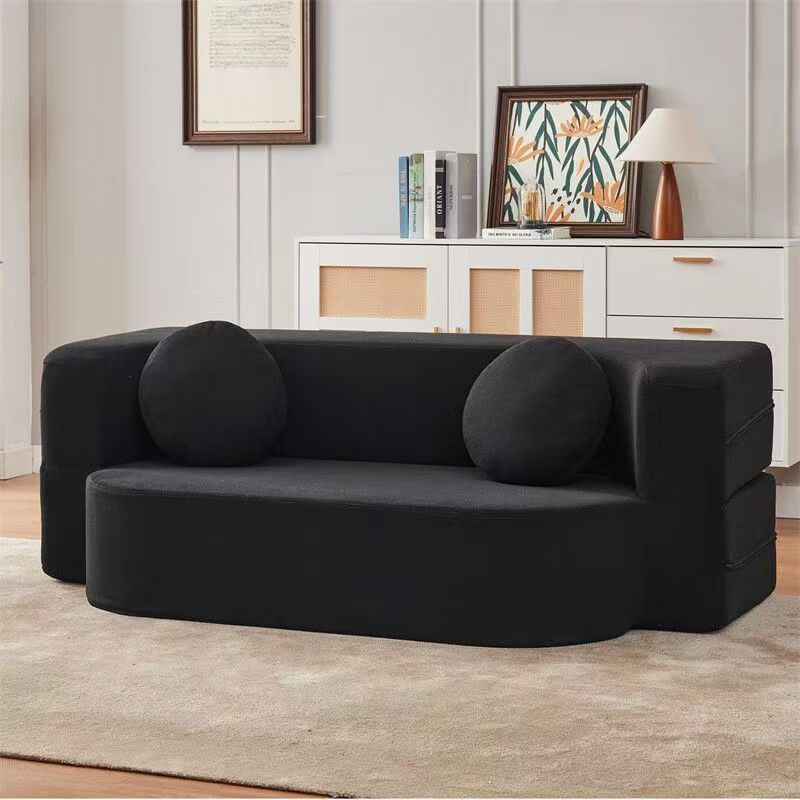 Living Room Convertible Sofa Bed Modular Home Furniture Convertible Sleeper Couch Flannel Upholstered Lounge Sofa Soft