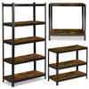 Металлическая полка для хранения 180 x 90 x 40 см Humberg HR-852 Черный